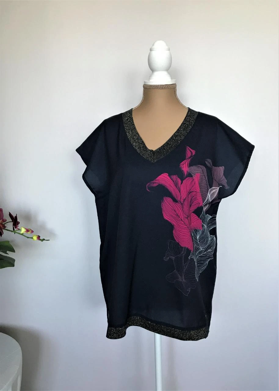 Terre Bleue M42 dark blue with fuchsia and glitter blouse. – photo 11